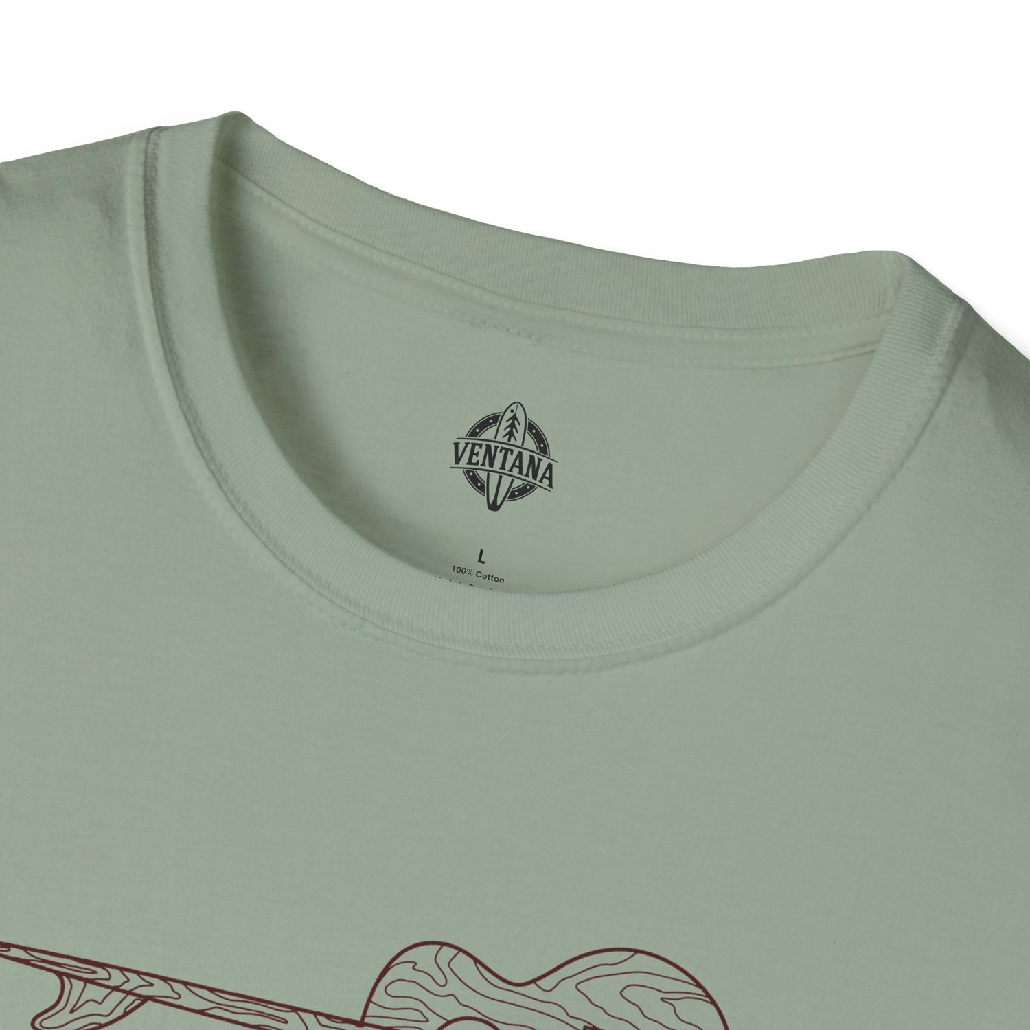 Ventana Santa Cruz Guitar Collab Unisex - Soft Style U.S. Cotton T-Shirt