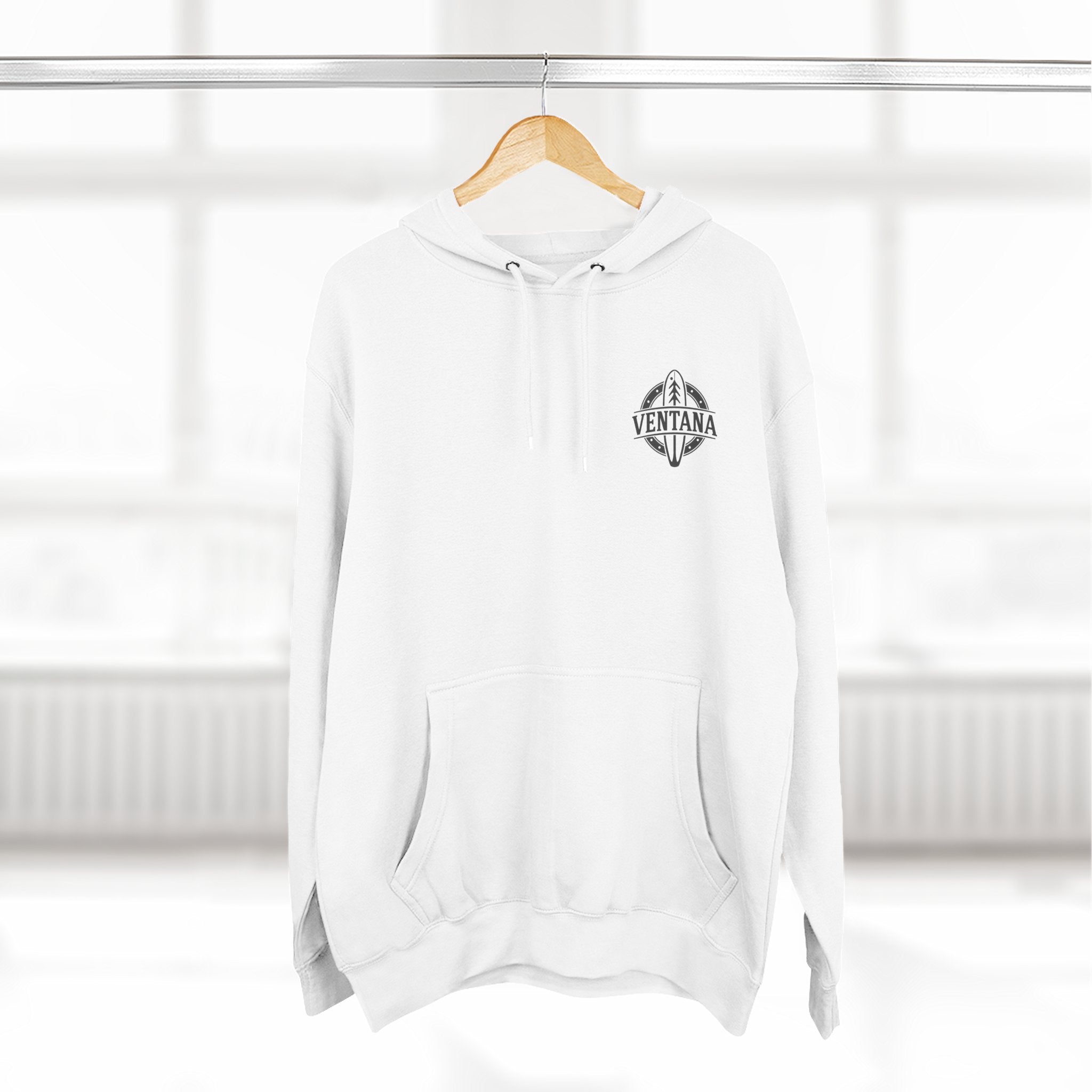 Ventana Monterey Bay by Thiago Bianchini Unisex - Pull-Over Cotton Blend Fleece Hoodie