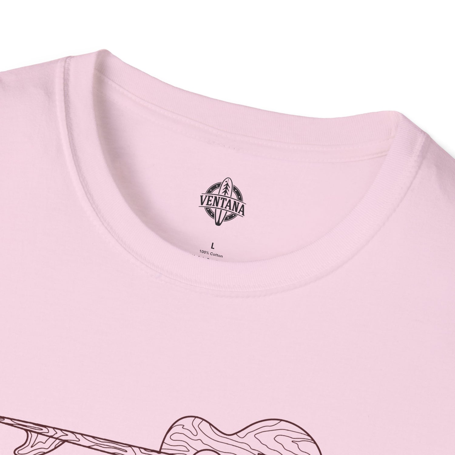 Ventana Santa Cruz Guitar Collab Unisex - Soft Style U.S. Cotton T-Shirt