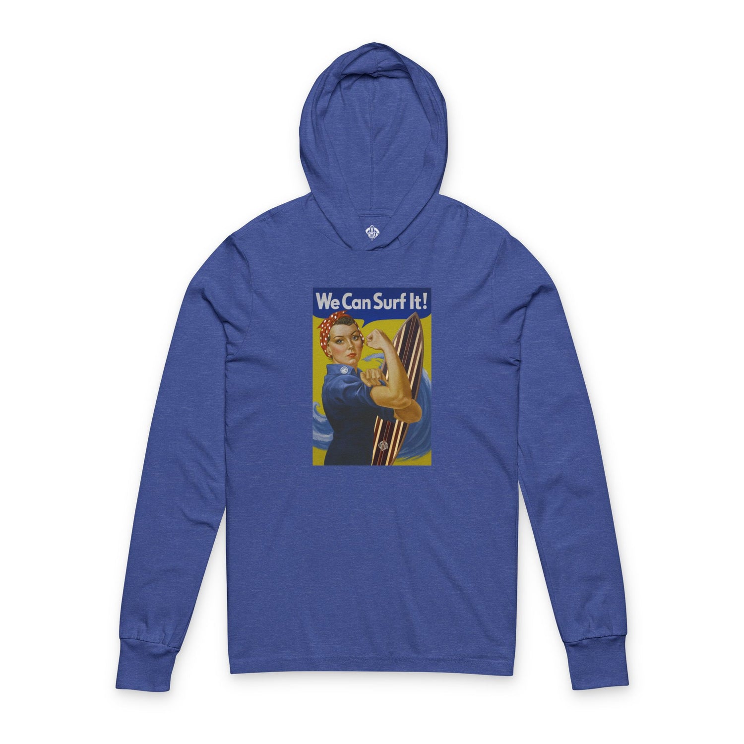 Rosie the Surfer Unisex - Cotton Hooded Long Sleeve Hooded T-Shirt