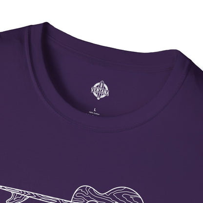 Ventana Santa Cruz Guitar Collab Unisex - Soft Style U.S. Cotton T-Shirt