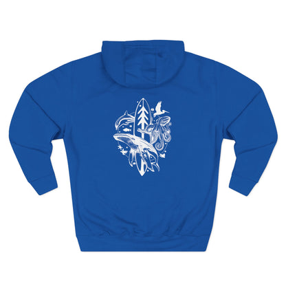 Ventana Monterey Bay by Thiago Bianchini Unisex - Pull-Over Cotton Blend Fleece Hoodie
