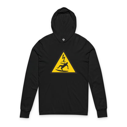 Electric Surfer Unisex - Cotton Long Sleeve Hooded T-Shirt