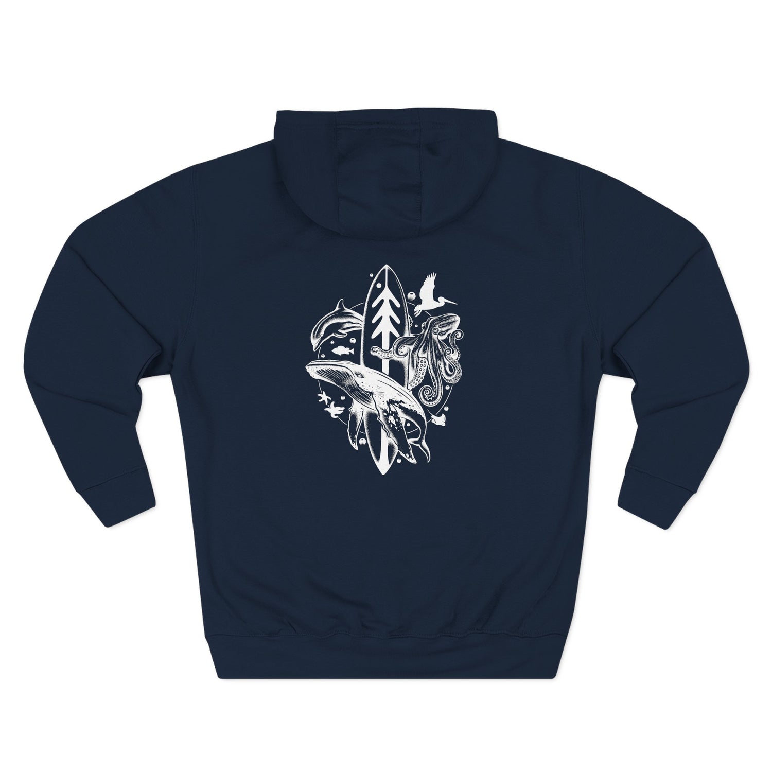 Ventana Monterey Bay by Thiago Bianchini Unisex - Pull-Over Cotton Blend Fleece Hoodie