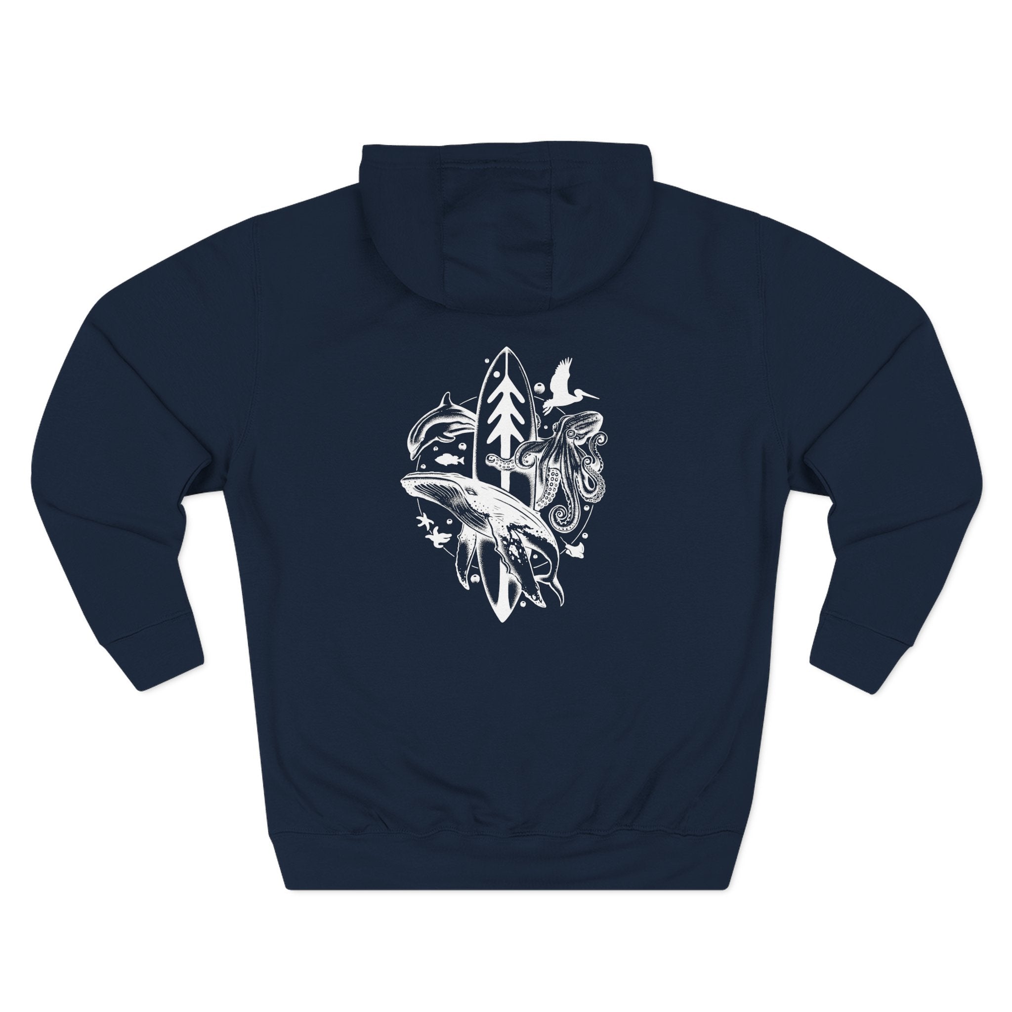 Ventana Monterey Bay by Thiago Bianchini Unisex - Pull-Over Cotton Blend Fleece Hoodie