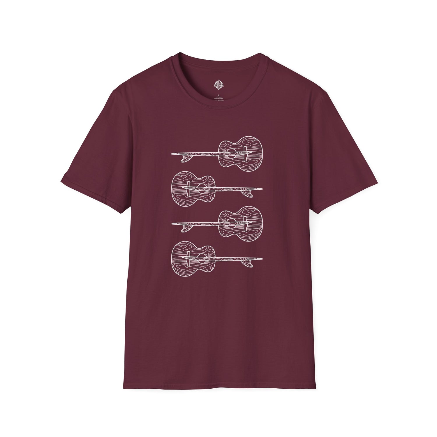 Ventana Santa Cruz Guitar Collab Unisex - Soft Style U.S. Cotton T-Shirt