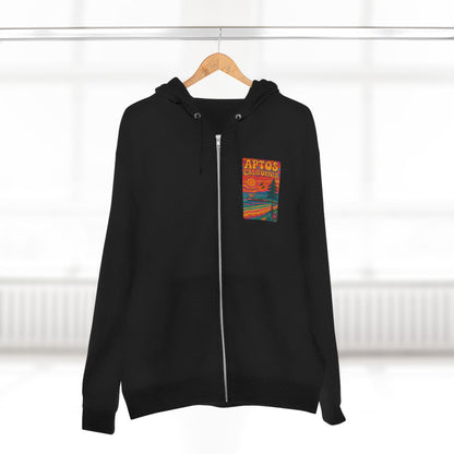 Aptos California Psychedelic Unisex - Zip Cotton Blend Fleece Hoodie
