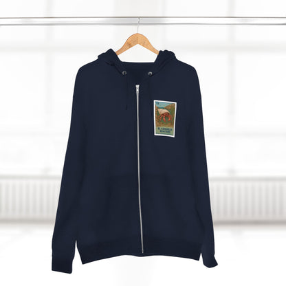 Hermit Crab Lotería Unisex - Zip Cotton Blend Fleece Hoodie (El Cangrejo Ermitaño)