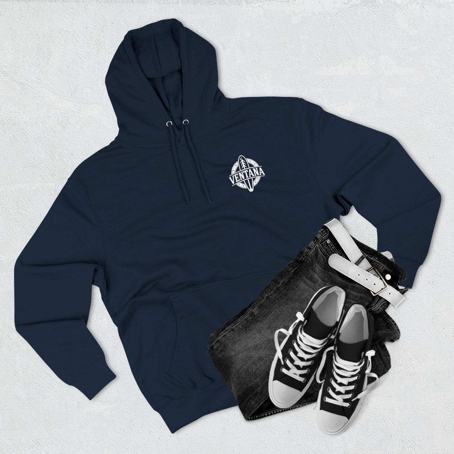 Ventana Monterey Bay by Thiago Bianchini Unisex - Pull-Over Cotton Blend Fleece Hoodie