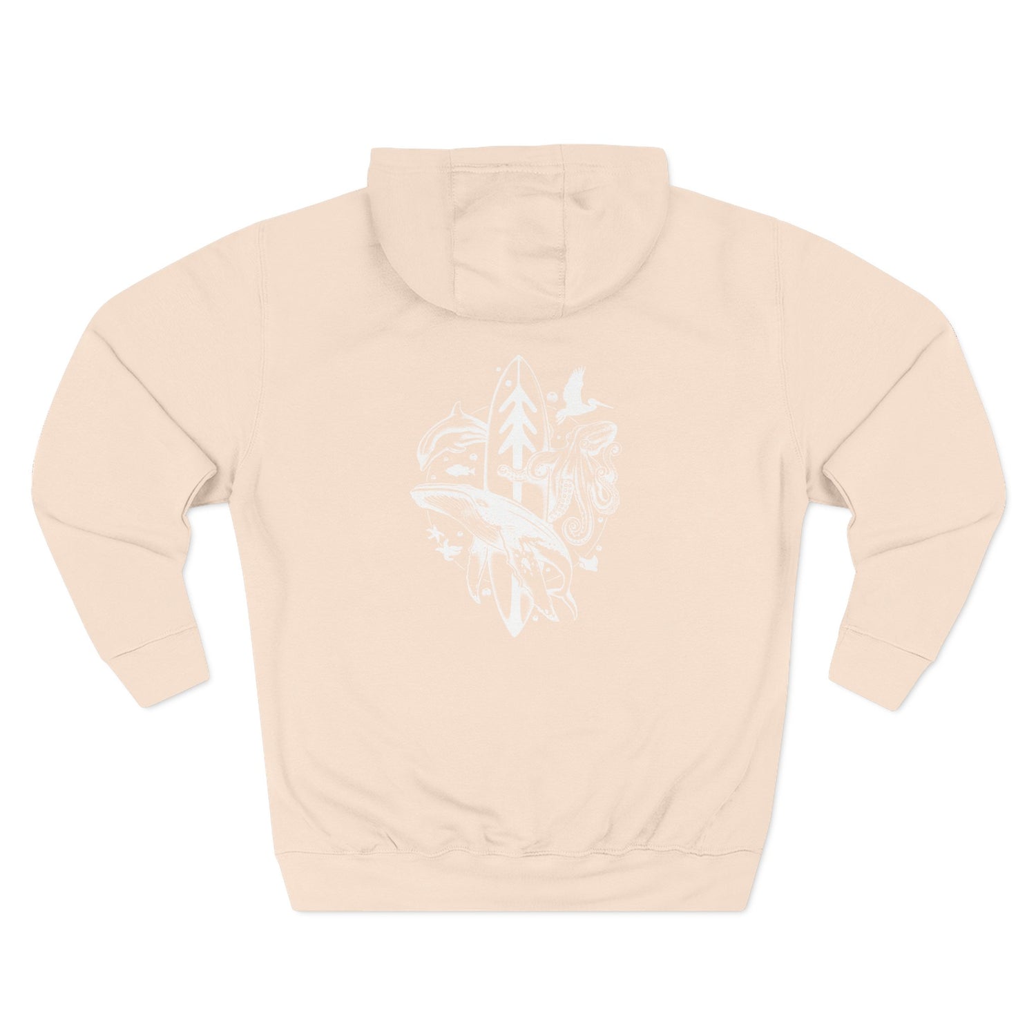 Ventana Monterey Bay by Thiago Bianchini Unisex - Pull-Over Cotton Blend Fleece Hoodie