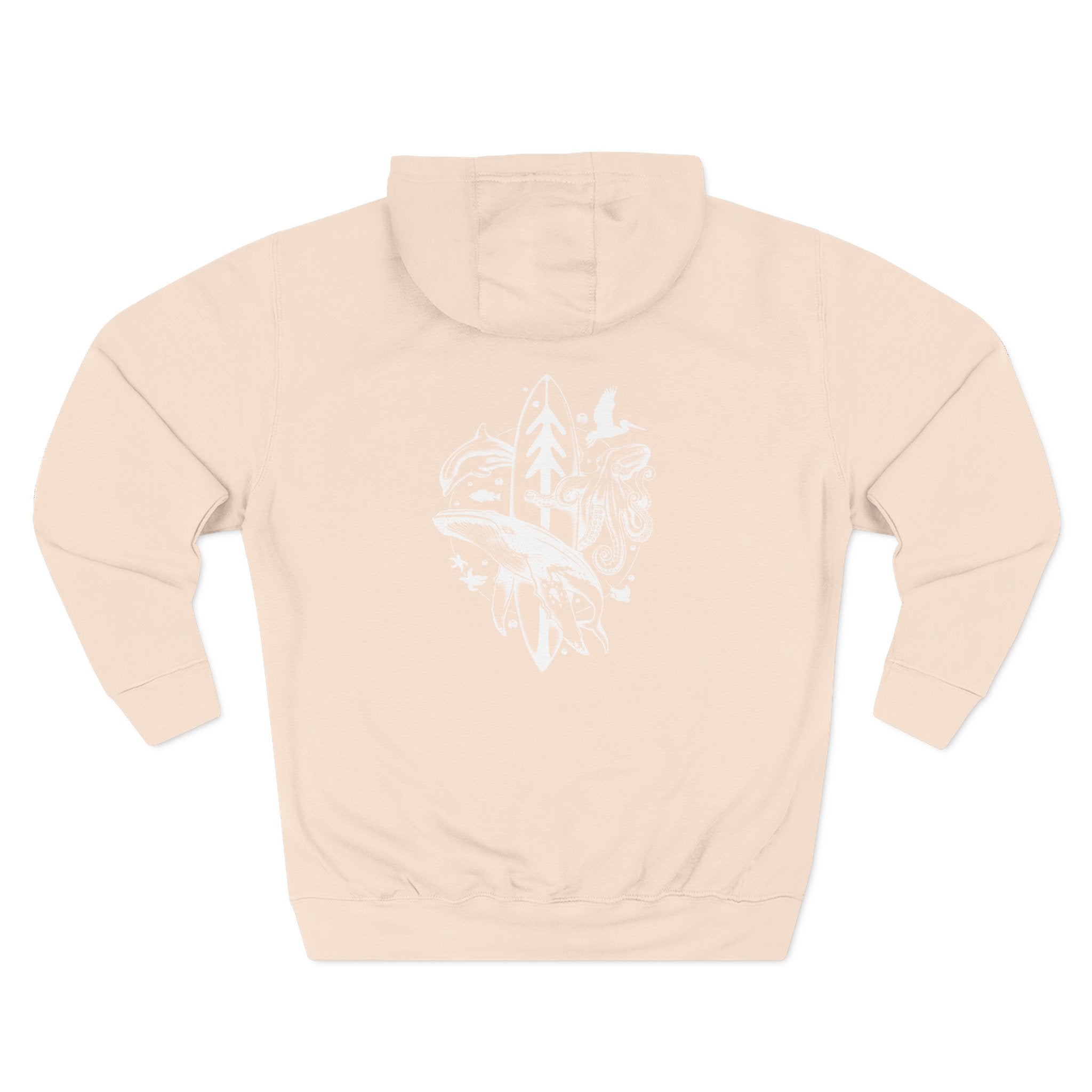 Ventana Monterey Bay by Thiago Bianchini Unisex - Pull-Over Cotton Blend Fleece Hoodie