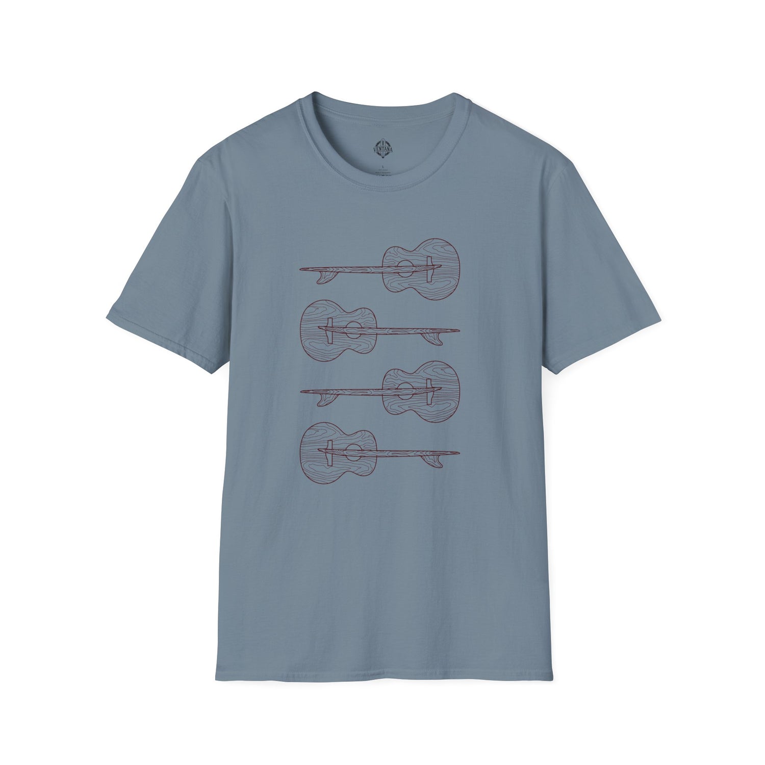 Ventana Santa Cruz Guitar Collab Unisex - Soft Style U.S. Cotton T-Shirt