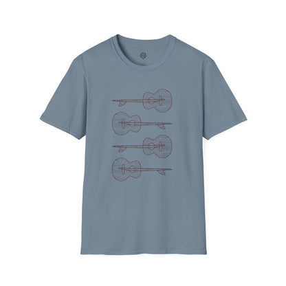 Ventana Santa Cruz Guitar Collab Unisex - Soft Style U.S. Cotton T-Shirt