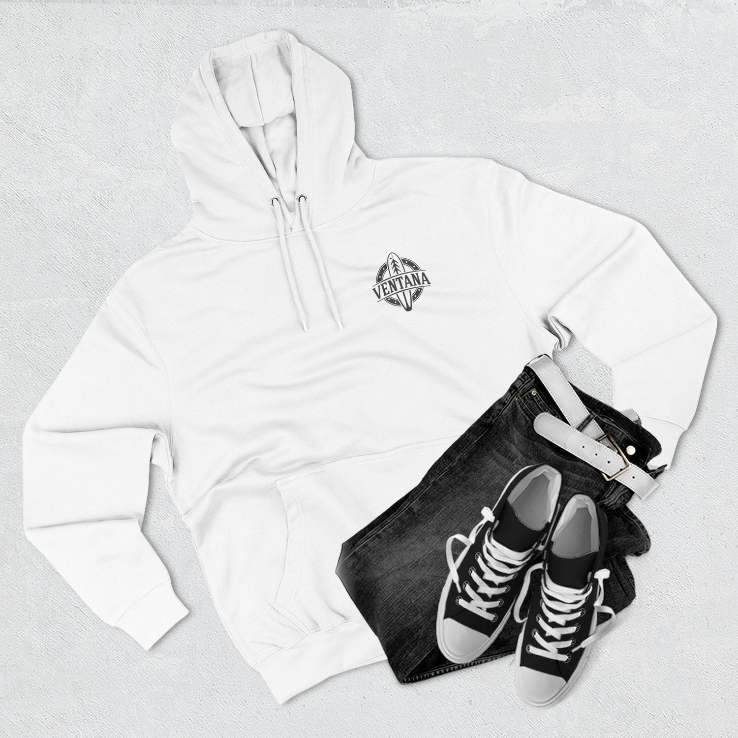 Ventana Monterey Bay by Thiago Bianchini Unisex - Pull-Over Cotton Blend Fleece Hoodie