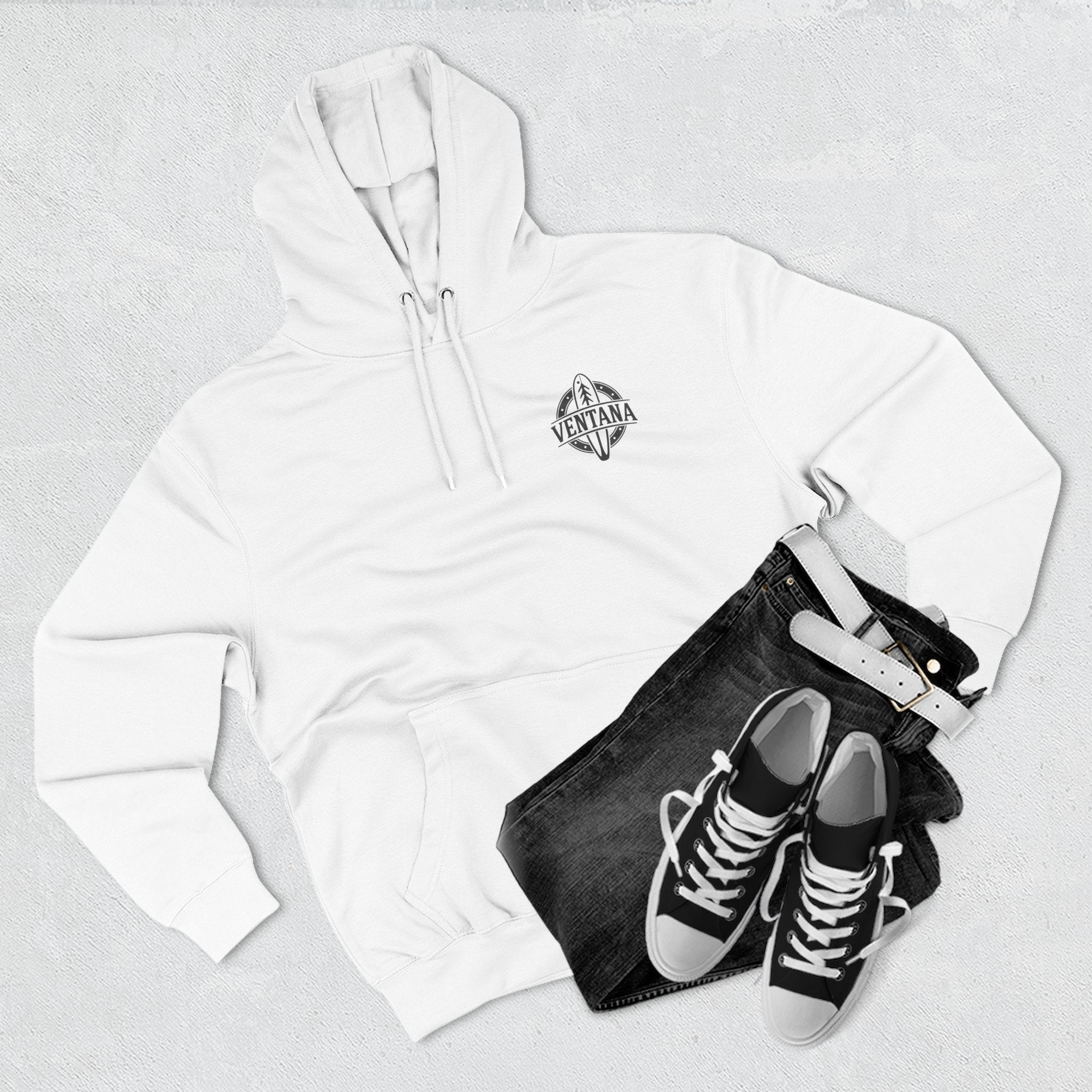 Ventana Monterey Bay by Thiago Bianchini Unisex - Pull-Over Cotton Blend Fleece Hoodie