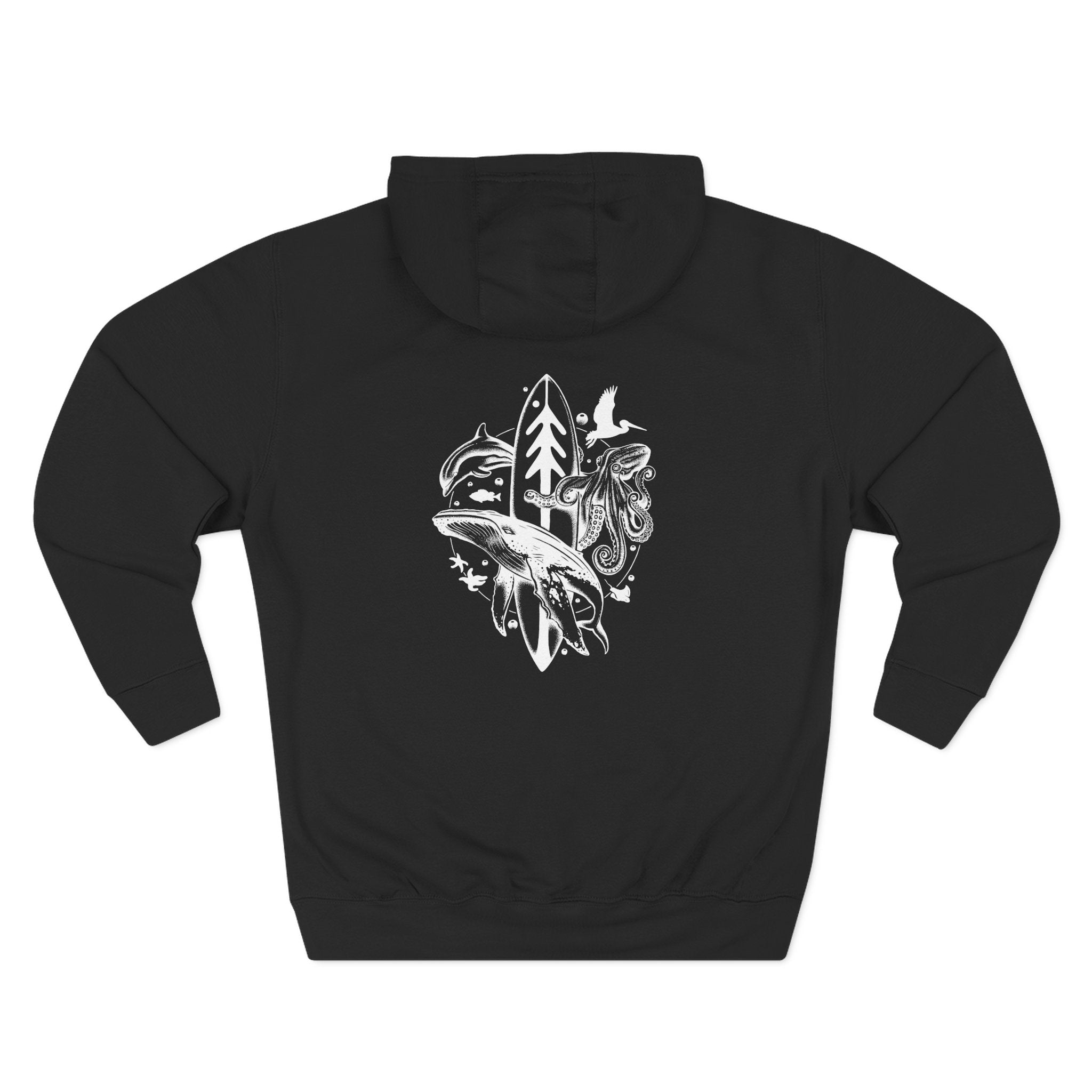 Ventana Monterey Bay by Thiago Bianchini Unisex - Pull-Over Cotton Blend Fleece Hoodie