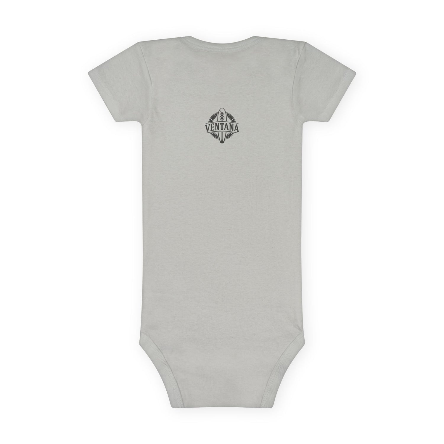 Surf with Otter 841 by Thiago Bianchini - Baby Short Sleeve 100% Cotton Onesie