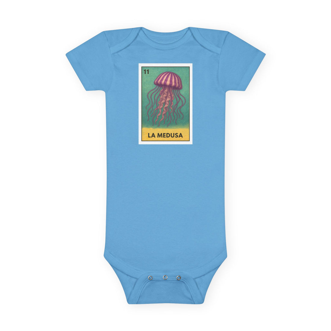 Sea Jelly Lotería - Baby Short Sleeve 100% Cotton Onesie (La Medusa)