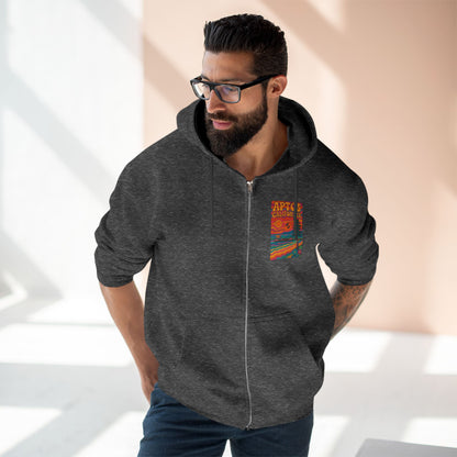 Aptos California Psychedelic Unisex - Zip Cotton Blend Fleece Hoodie