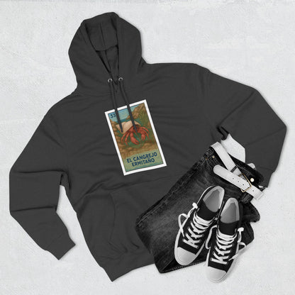 Hermit Crab Lotería Unisex - Pull-Over Cotton Blend Fleece Hoodie (El Cangrejo Ermitaño)