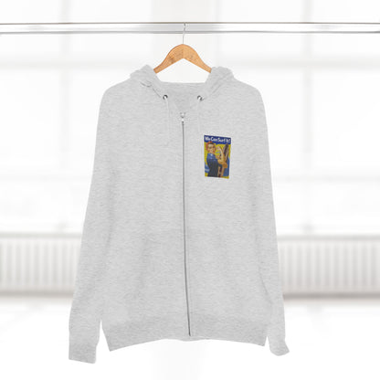 Rosie the Surfer Unisex - Zip Cotton Blend Fleece Hoodie