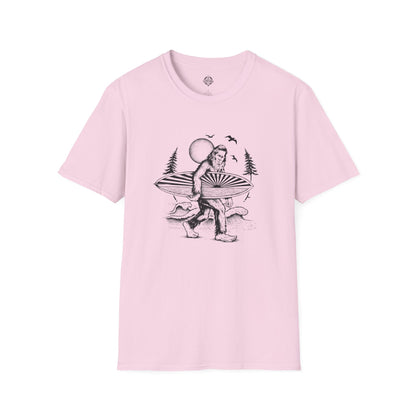Ventana Surfsquatch by Thiago Bianchini Unisex - Soft Style U.S. Cotton T-Shirt