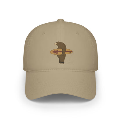 Surfing Grizzly Bear by Fabian Lavater - 100% Cotton Baseball Cap