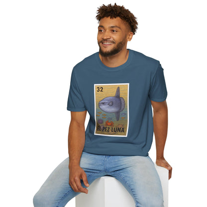Sunfish Lotería Unisex - Soft Style U.S. Cotton T-Shirt (El Pez Luna)