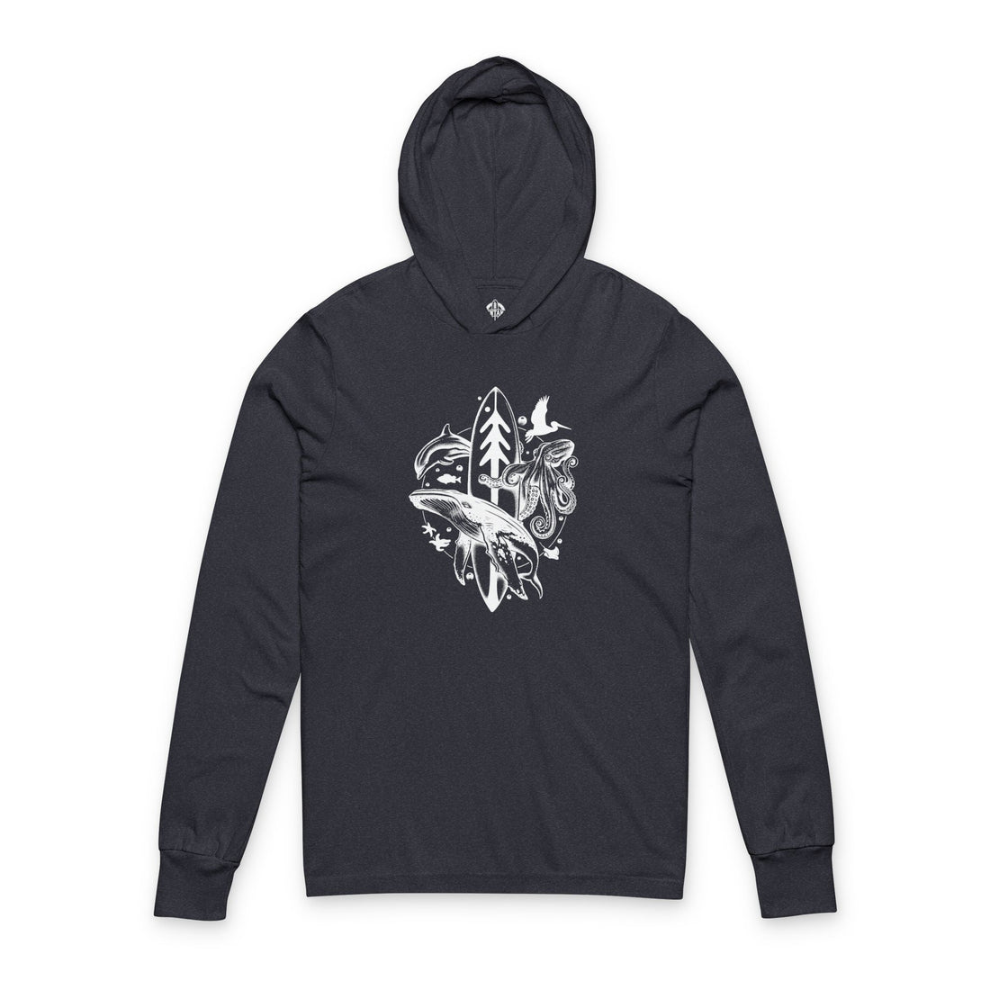 Ventana Monterey Bay by Thiago Bianchini Unisex - Cotton Long Sleeve Hooded T-Shirt