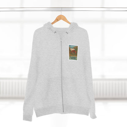 Hermit Crab Lotería Unisex - Zip Cotton Blend Fleece Hoodie (El Cangrejo Ermitaño)