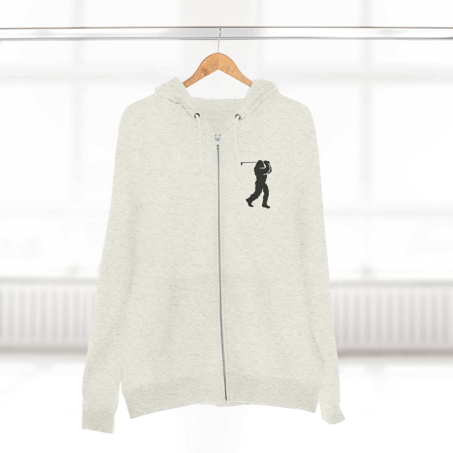 Ventana Golfsquatch Unisex - Zip Cotton Blend Fleece Hoodie