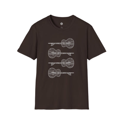 Ventana Santa Cruz Guitar Collab Unisex - Soft Style U.S. Cotton T-Shirt