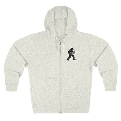 Ventana Saxsquatch Unisex - Zip Cotton Blend Fleece Hoodie