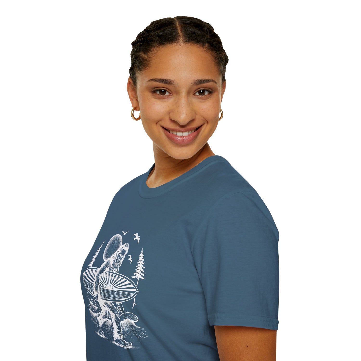 Ventana Surfsquatch by Thiago Bianchini Unisex - Soft Style U.S. Cotton T-Shirt