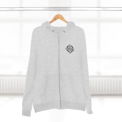 Ventana Monterey Bay by Thiago Bianchini Unisex - Zip Cotton Blend Fleece Hoodie