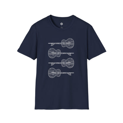 Ventana Santa Cruz Guitar Collab Unisex - Soft Style U.S. Cotton T-Shirt
