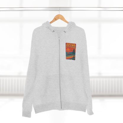 Aptos California Psychedelic Unisex - Zip Cotton Blend Fleece Hoodie