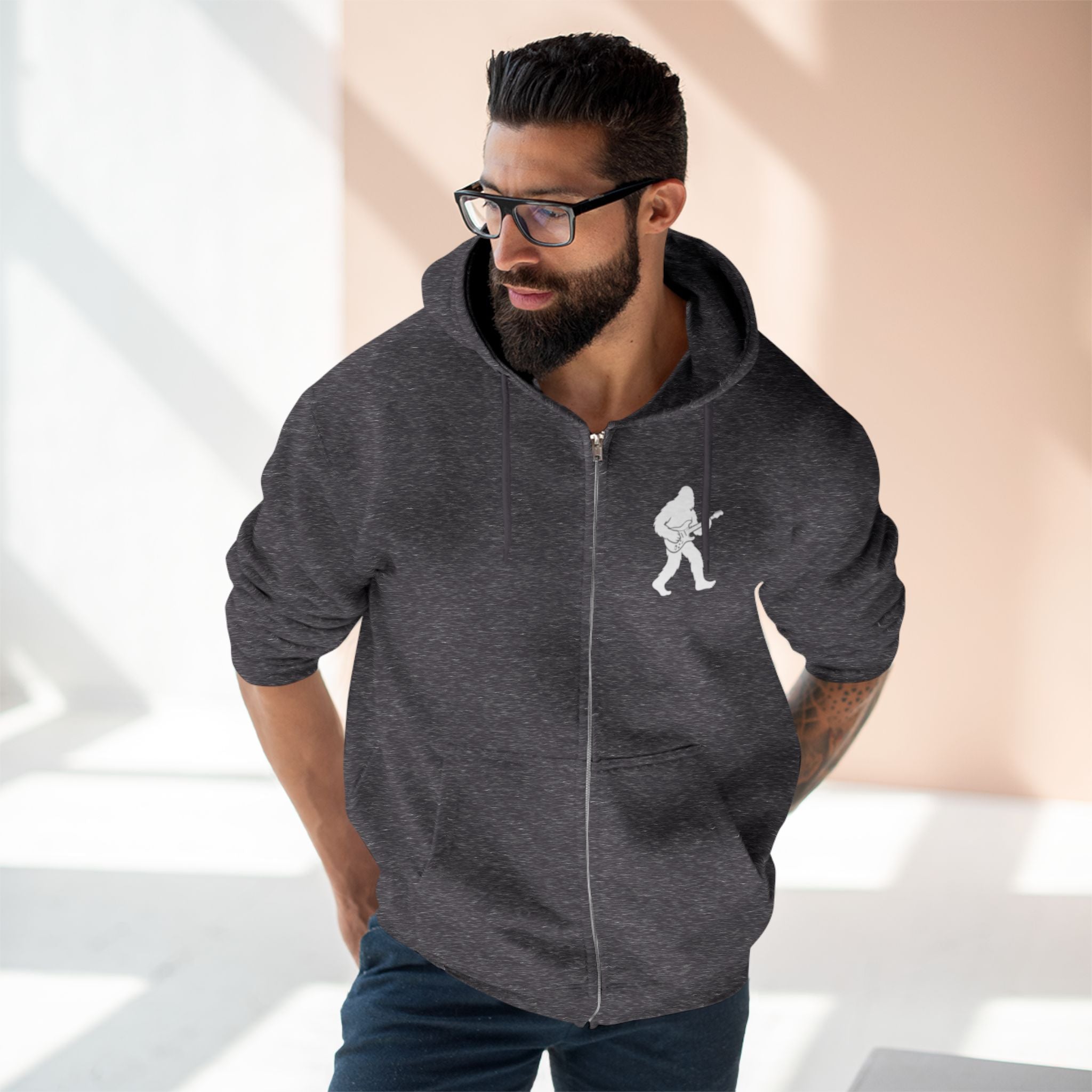 Ventana Jamsquatch Unisex - Zip Cotton Blend Fleece Hoodie