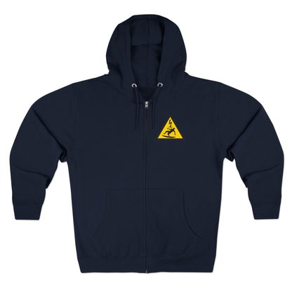 Electric Surfer Unisex - Zip Cotton Blend Fleece Hoodie