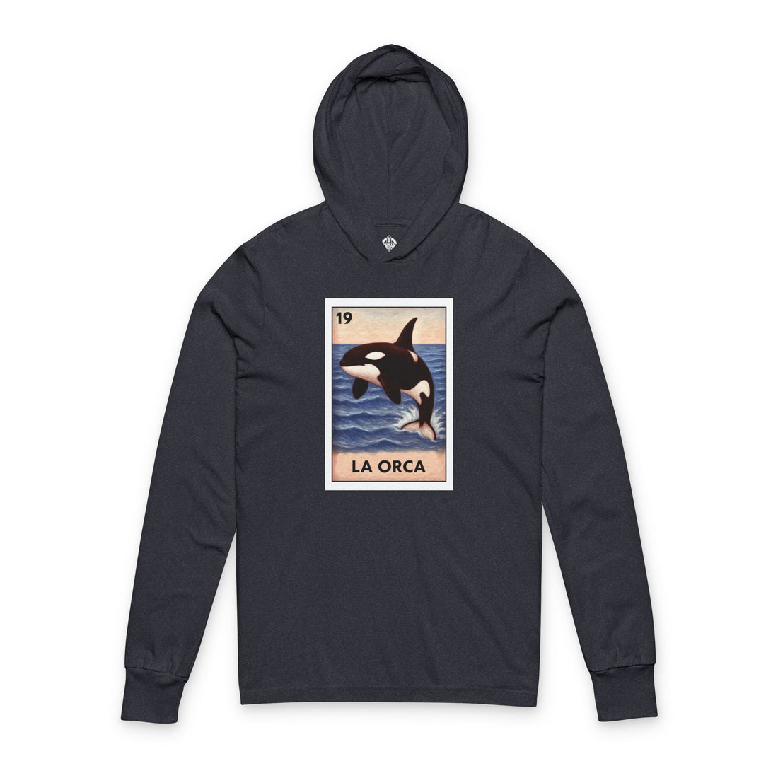 Orca Lotería Unisex - Cotton Hooded Long Sleeve Hooded T-Shirt (La Orca)