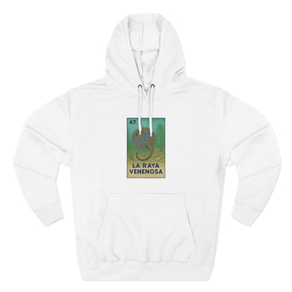 Stingray Lotería Unisex - Pull-Over Cotton Blend Fleece Hoodie (La Raya Venenosa)