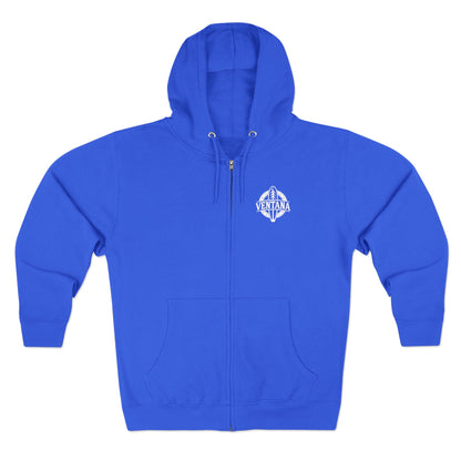 Ventana Monterey Bay by Thiago Bianchini Unisex - Zip Cotton Blend Fleece Hoodie