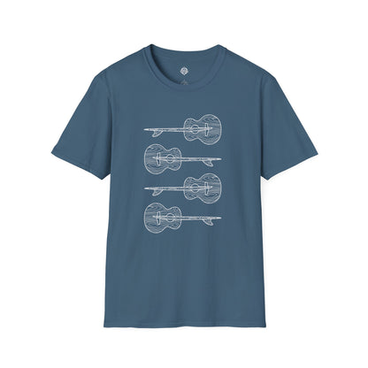 Ventana Santa Cruz Guitar Collab Unisex - Soft Style U.S. Cotton T-Shirt