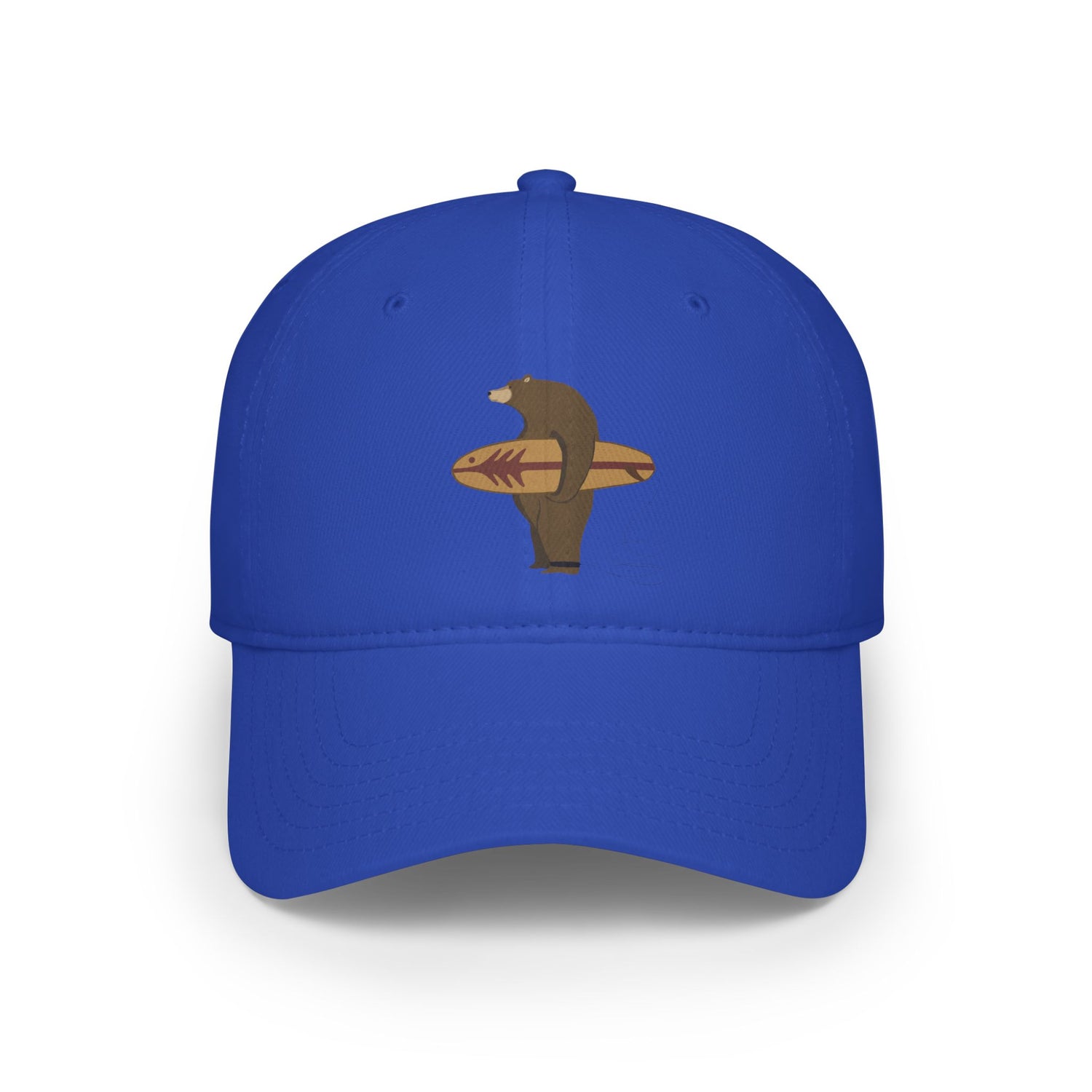 Surfing Grizzly Bear by Fabian Lavater - 100% Cotton Baseball Cap