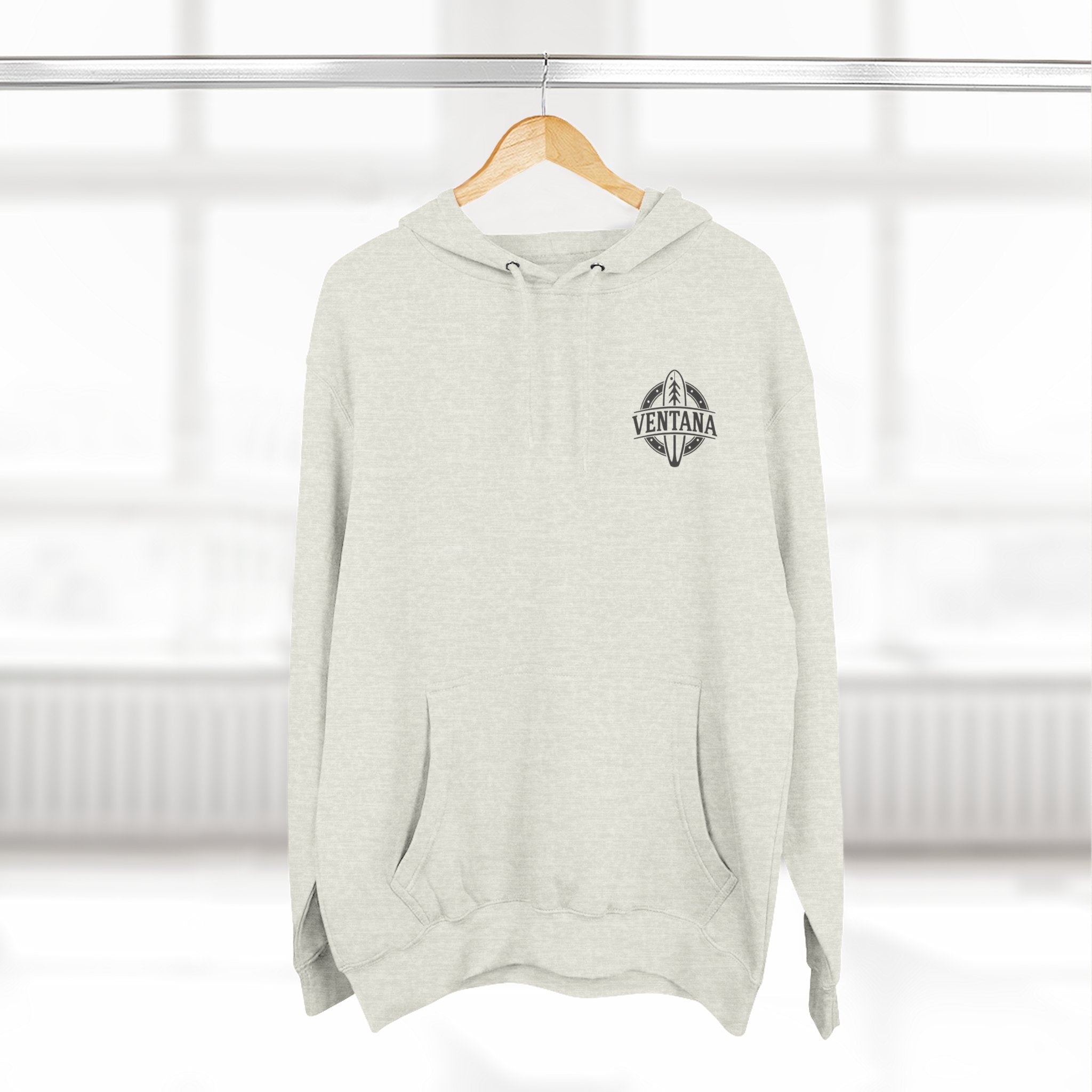Ventana Monterey Bay by Thiago Bianchini Unisex - Pull-Over Cotton Blend Fleece Hoodie