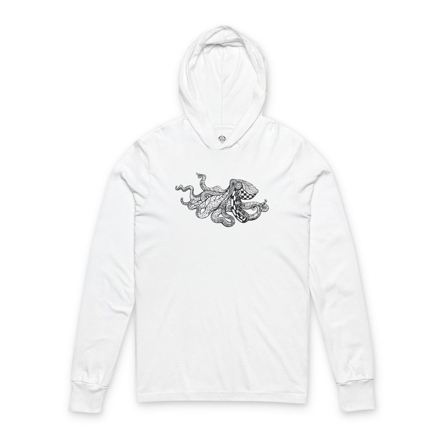 Ventangle Octopus Unisex - Cotton Long Sleeve Hooded T-Shirt