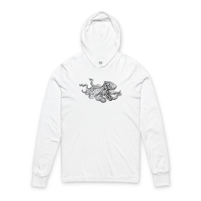 Ventangle Octopus Unisex - Cotton Long Sleeve Hooded T-Shirt