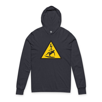 Electric Surfer Unisex - Cotton Long Sleeve Hooded T-Shirt