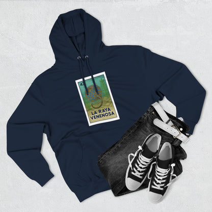 Stingray Lotería Unisex - Pull-Over Cotton Blend Fleece Hoodie (La Raya Venenosa)