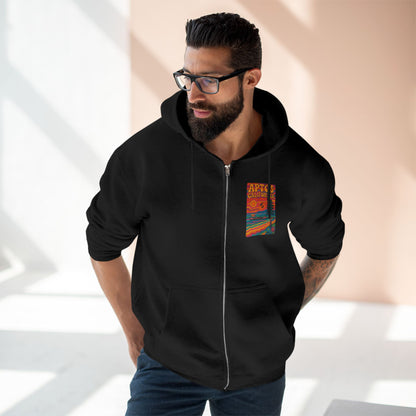 Aptos California Psychedelic Unisex - Zip Cotton Blend Fleece Hoodie
